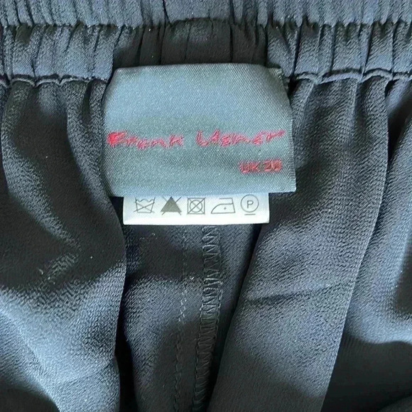 [US16]Frank Usher Black Ankle Jumpsuit PANTS WITH Side  Slits and 3 Layers - Picture 5 of 12